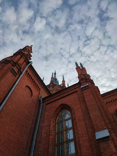 Catedral Inmaculada Concepción Santísima Virgen María Moscú Catedral Neogótica Catedral — Foto de Stock