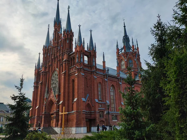 Moscú Rusia Octubre 2019 Catedral Inmaculada Concepción Santísima Virgen María — Foto de Stock