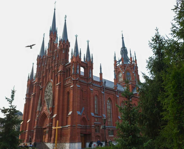 Moscú Rusia Octubre 2019 Catedral Inmaculada Concepción Santísima Virgen María — Foto de Stock