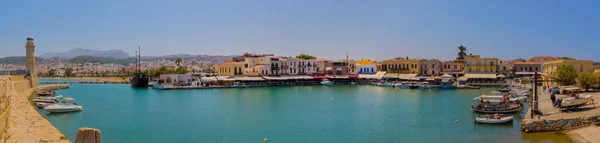 Rethymno Grécia Julho 2016 Porto Veneziano Porto Veneziano Rethymnon Lado — Fotografia de Stock