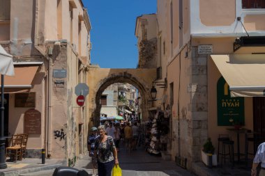 Rethymno, Yunanistan. 26 Temmuz. 2016: Guora Kapısı. Guora Kapısı (