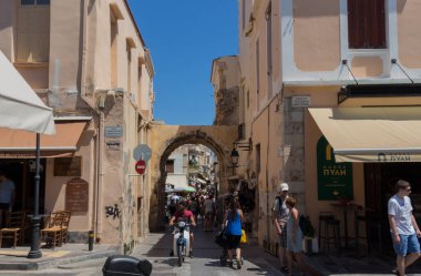 Rethymno, Yunanistan. 26 Temmuz. 2016: Guora Kapısı. Guora Kapısı (
