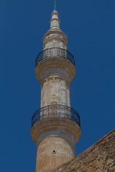 Minarett Rethmno Griechenland — Stockfoto