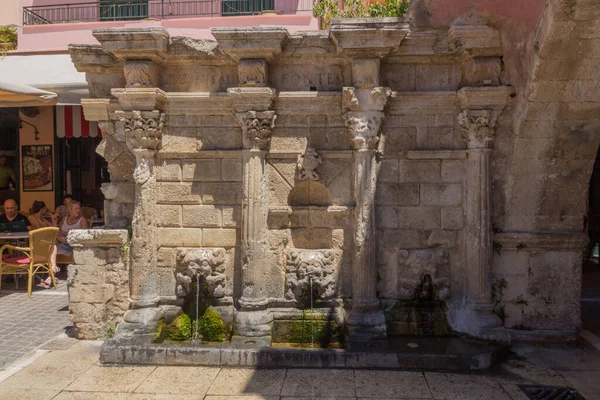 Rethymno Greece July 2016 Rimondi Fountain Rimondi Fountain Built 1626 — Stock Photo, Image