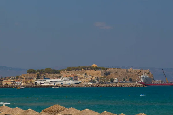 Rethymno Řecko Července 2016 Panoramatický Výhled Hrad Fortezza Fortezza Citadela — Stock fotografie
