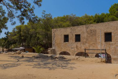 Rethymno, Yunanistan - 30 Temmuz 2016: Rethymno 'nun İçi. Fortezza (İtalyanca 