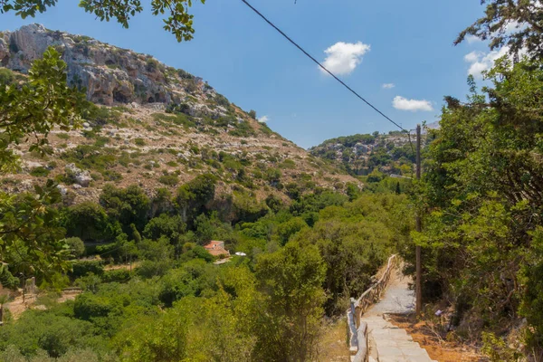 ギリシャのレティムノ 7月27日 2016年 ミリ村付近のパノラマビュー — ストック写真