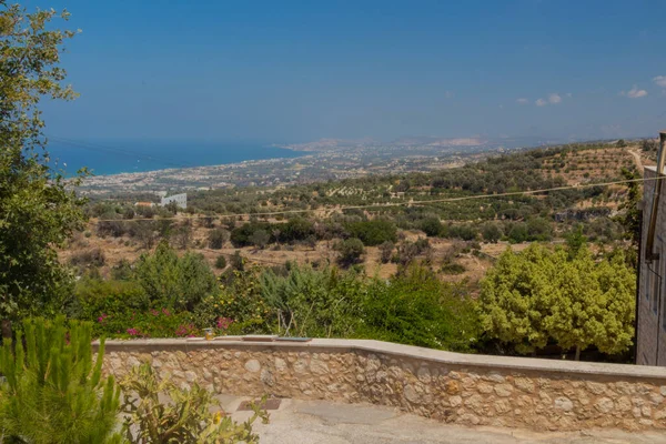 Agia Irini Grekland Juli 2016 Panoramautsikt Över Rethymno Från Klostret — Stockfoto