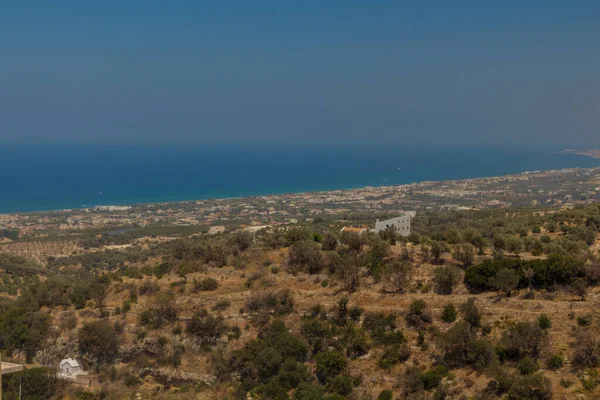 Agia Irini Grecja Lipca 2016 Panoramiczny Widok Rethymno Klasztoru Agia — Zdjęcie stockowe