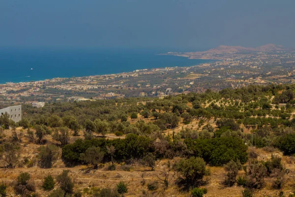 Agia Irini Grecia Julio 2016 Vista Panorámica Rethymno Desde Monasterio — Foto de Stock