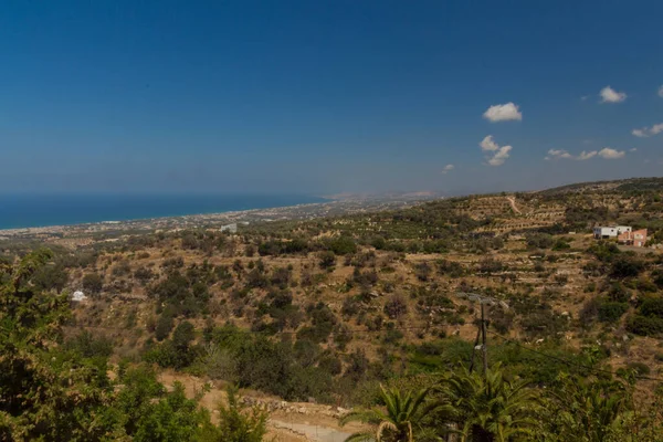 Agia Irini Grecja Lipca 2016 Panoramiczny Widok Rethymno Klasztoru Agia — Zdjęcie stockowe