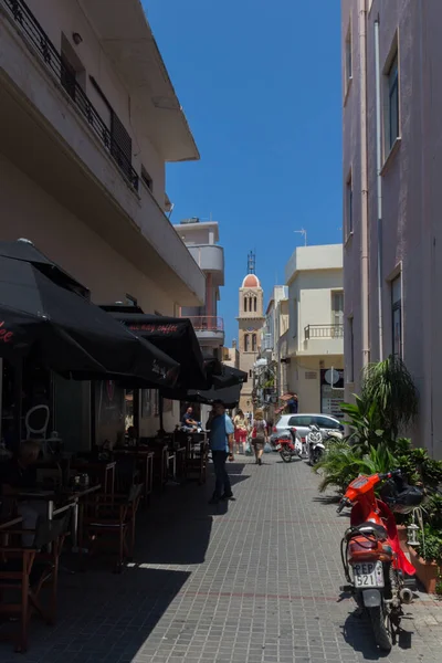 Rethymno Řecko Července 2016 Úzké Ulice Starého Města Rethymno Rethymno — Stock fotografie