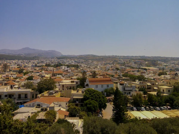 Rethymno Greece Липня 2016 Panoramic View Rethymno Fortezza Castle Rethymno — стокове фото