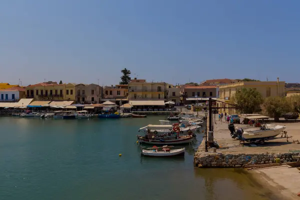 Rethymno Greece Липня 2016 Венеціанська Гавань Венеціанська Гавань Ретімнона Поруч — стокове фото