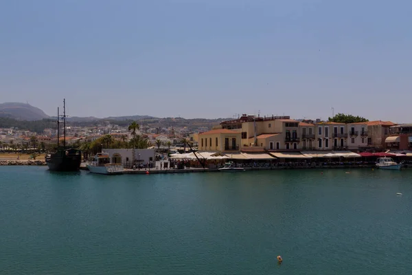 Rethymno Grèce Juillet 2016 Port Vénitien Port Vénitien Rethymnon Côté — Photo