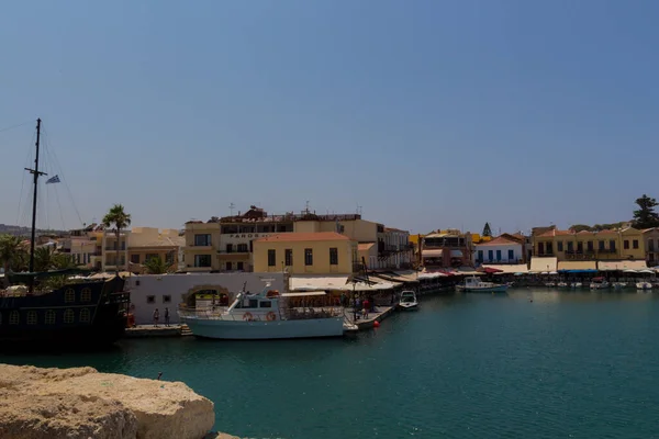 Rethymno Greece Липня 2016 Венеціанська Гавань Венеціанська Гавань Ретімнона Поруч — стокове фото