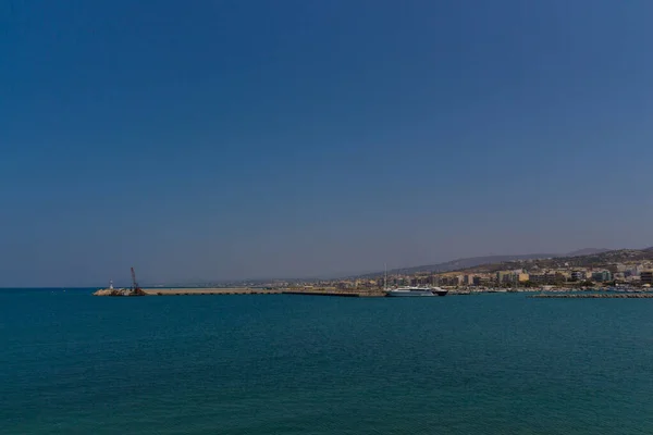 Rethymno Greece Липня 2016 Panoramic View Rethymno Venetian Harbour Rethymno — стокове фото