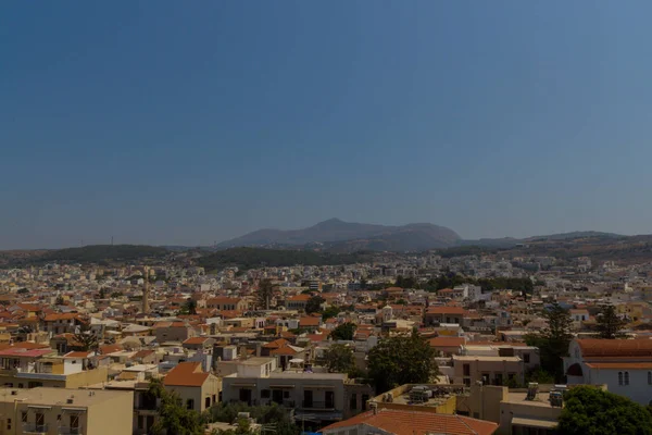 Rethymno Greece July 2016 Panoramic View Rethymno Fortezza Castle Rethymno — Stock Photo, Image