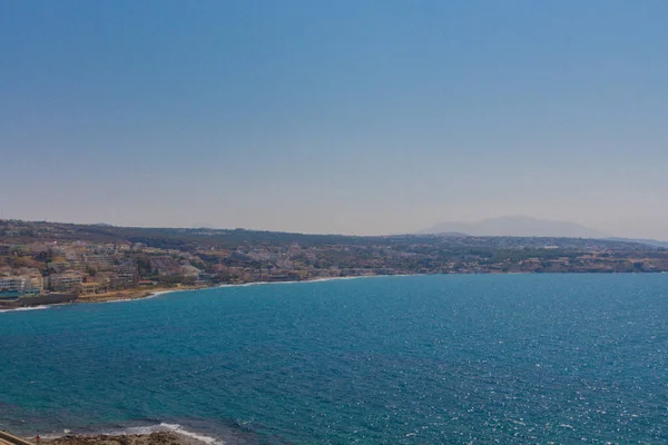 Rethymno Greece 2016 Panoramic View Rethymno Fortezza Castle 레팀노 Rethymno — 스톡 사진