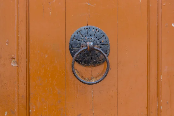 Old Door Knocker Rethymno Grecia —  Fotos de Stock