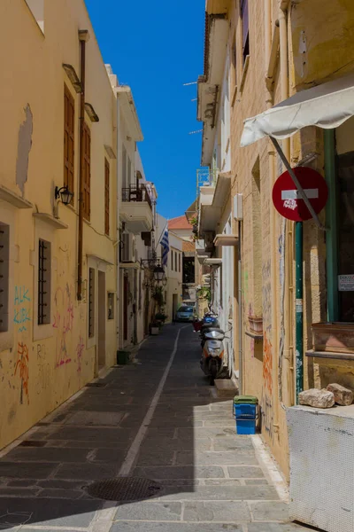 Rethymno Grécia Julho 2016 Ruas Estreitas Cidade Velha Cidade Velha — Fotografia de Stock