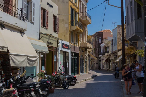 Rethymno Grécia Julho 2016 Ruas Estreitas Cidade Velha Cidade Velha — Fotografia de Stock