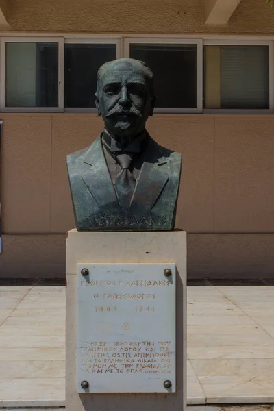 Rethymno Grécia Julho 2016 Escultura Georgios Hatzidakis Georgios Nicolaou Hatzidakis — Fotografia de Stock