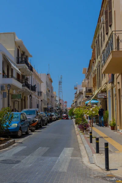 Rethymno Greece August 2016 Narrow Street — Stock Photo, Image