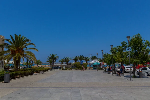 Rethymno Grécia Agosto 2016 Praça Soldado Desconhecido Foi Chamado Quadrado — Fotografia de Stock
