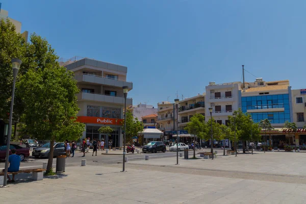 Rethymno Grécia Agosto 2016 Praça Soldado Desconhecido Foi Chamado Quadrado — Fotografia de Stock