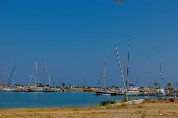 Rethymno Grecia Agosto 2016 Yacht Nel Porto Rethymno Rethymno Terza — Foto Stock