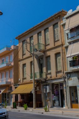 Rethymno, Yunanistan - 4 Ağustos 2016: Eski ev. Eski Rethymnon kasabası Rönesans 'ın en iyi korunmuş kasabalarından biridir..