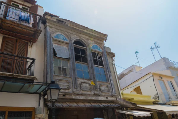 Rethymno Grecja Sierpnia 2016 Budynek Starym Mieście Stare Miasto Rethymnon — Zdjęcie stockowe