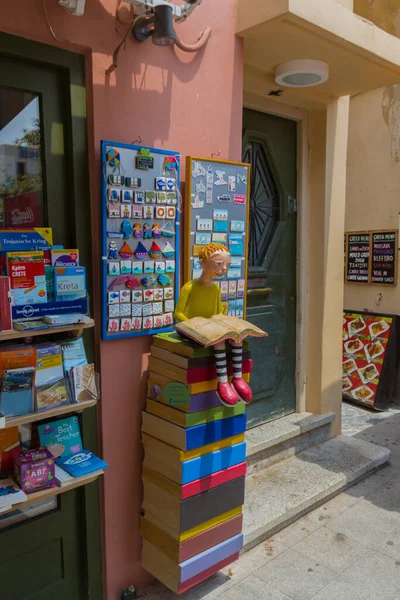 Rethymno Griekenland Augustus 2016 Boekhandel Rethymno Derde Grootste Stad Van — Stockfoto