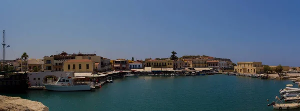 Rethymno Greece July 2016 Panoramic View Rethymno Venetian Harbour Rethymno是岛上第三大城市 — 图库照片