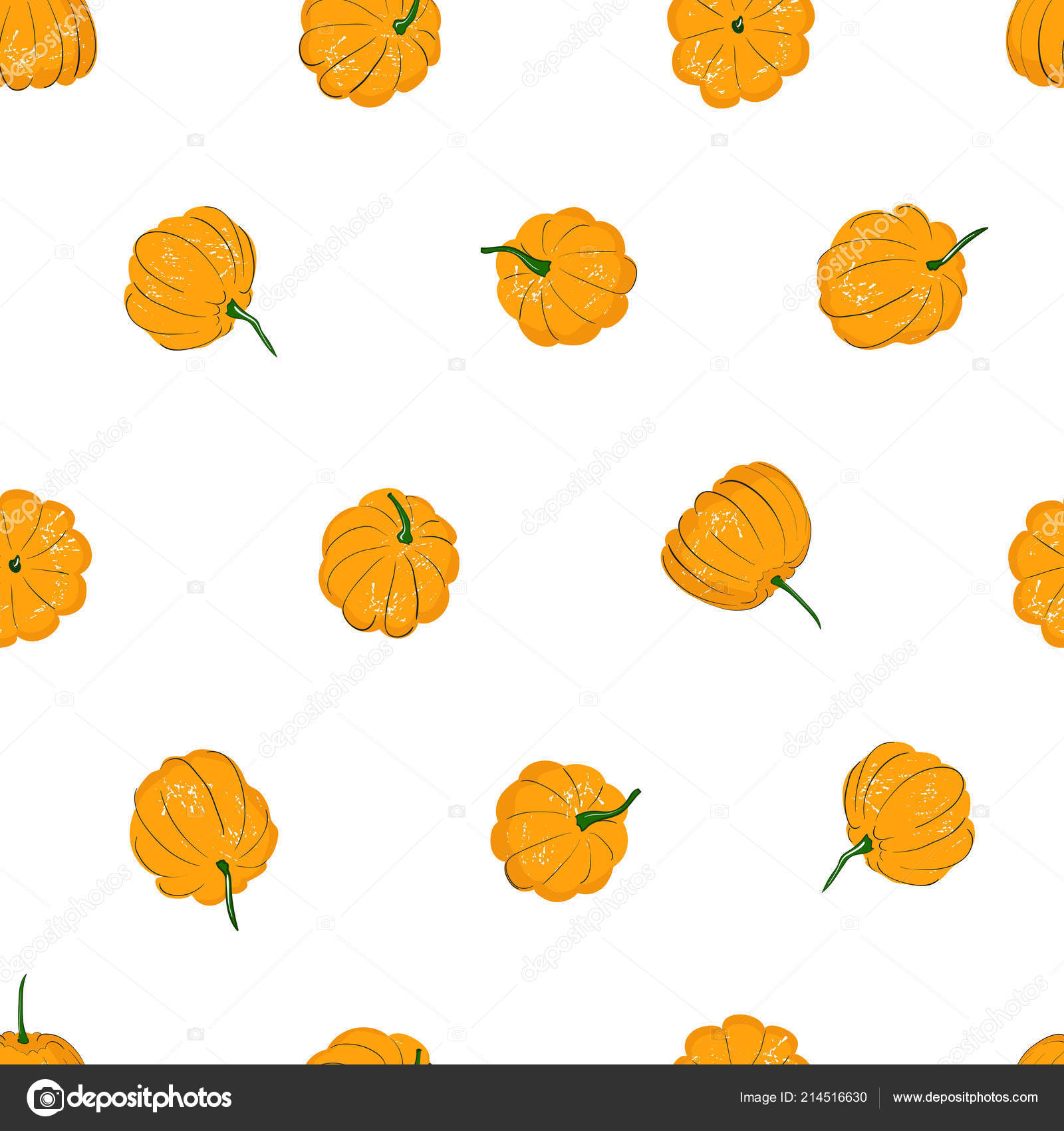 Cartoon Pumpkins Seamless Pattern Pumpkin From Different Sides Background For Fall Wallpaper Fabric Greeting Cards Invitation On White Background Vector Image By C Loresina Vector Stock 214516630