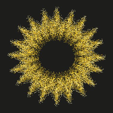 Karanlık bir arka plan üzerinde altın parlak yıldız. Şablon parlayan