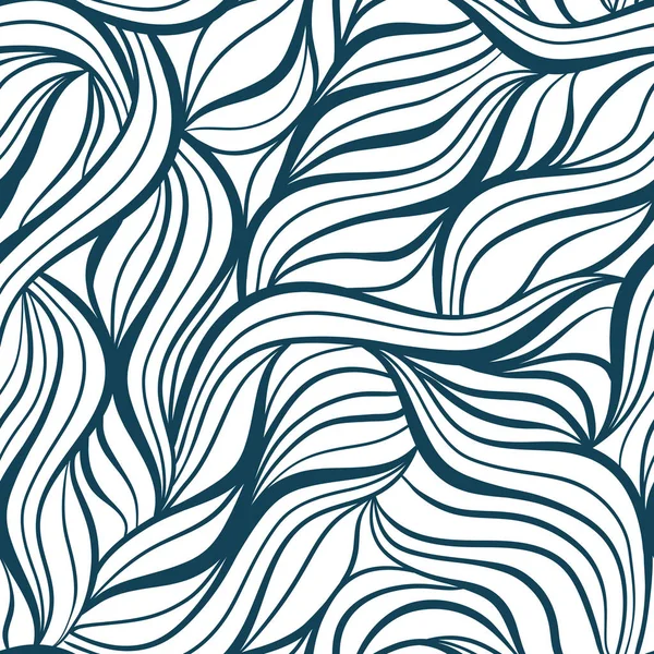 Olas patrón sin costura. Ilustración vectorial con ondas marinas. souvenirs estilo mar — Vector de stock
