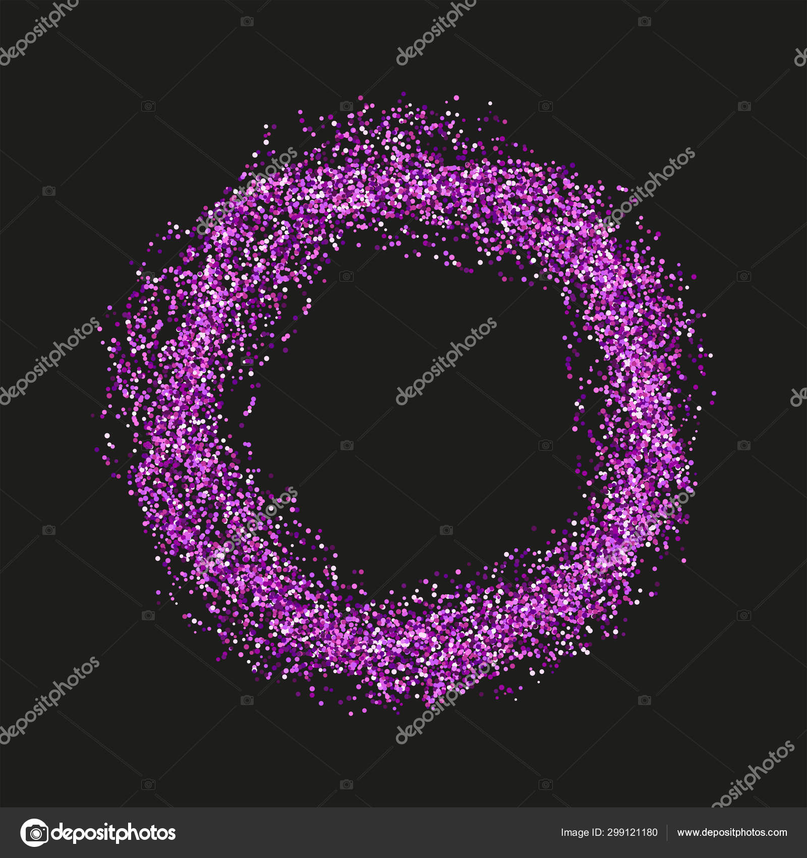 Brillos morados y marco de pulverización de polvo de purpurina. Explosión  de partículas brillantes de purpurina, image size:1600x1700