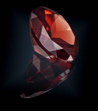 ruby gem stone isolated on black background. clipart