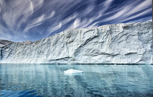 Final Glaciar Fiordo Groenlandia — Foto de Stock