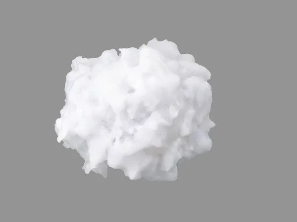 Ball of soap foam isolated on grey background. — Stock Photo, Image