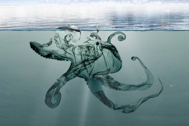 Plastik ahtapot, okyanusta yüzen kirlilik