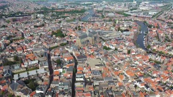 Nizozemsko Haarlem 2020 Pohled Shora Město Haarlem — Stock video