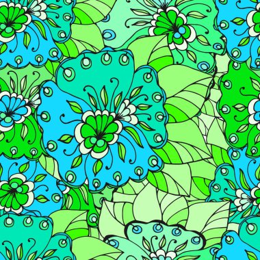 Boyanmış fantezi çiçeklerinin soyut arkaplanı.