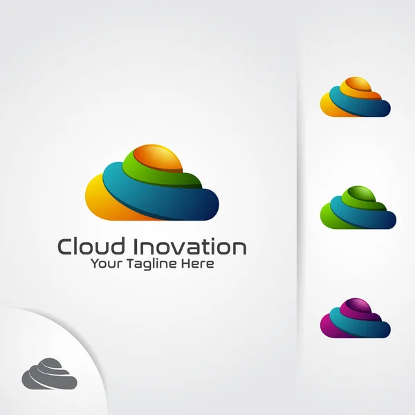 Renkli Bulut Logosunu Görmeniz Gerekir Bulut Vektör Tasarım Modern Tasarım — Stok Vektör