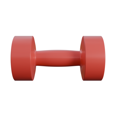 Pürüzsüz, ışıl ışıl ve detaylı kırmızı bir dambıl gerçekçi bir 3 boyutlu çizim. Dokuma kabzası profesyonelce bir dokunuş ekliyor, spor, spor, promosyonlar ve sağlık ile ilgili egzersizler için mükemmel.