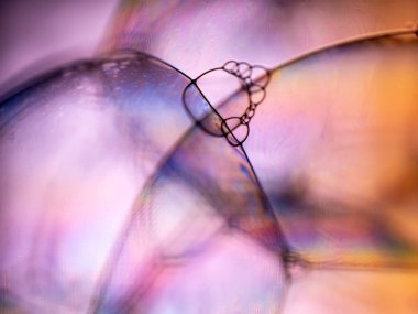 Sabun köpüğü, makro çekim