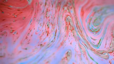 Psychedelic sabun köpüğü mercan yüzey fantastik hareket