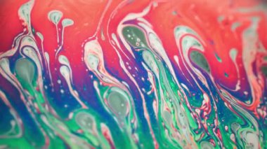 Psychedelic sabun köpüğü mercan yüzey fantastik hareket